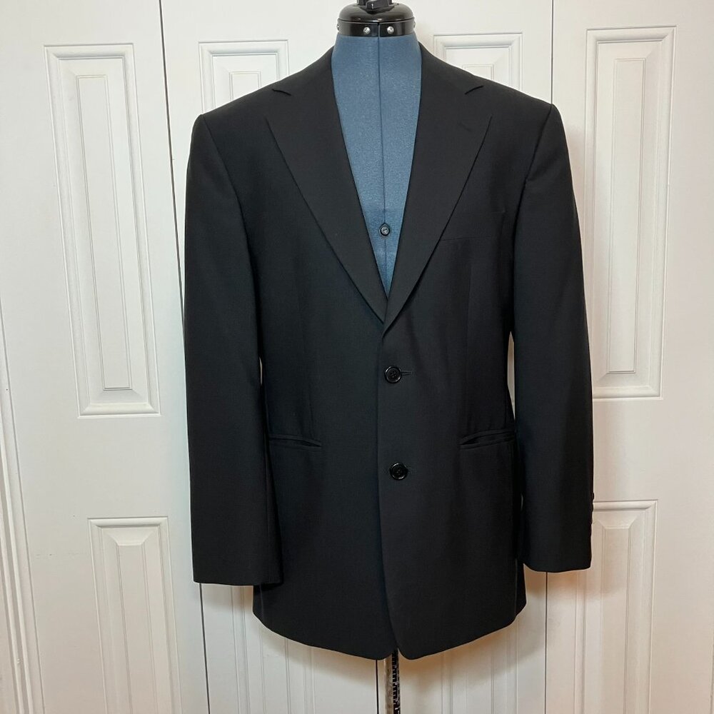 Brooks Brothers 346 Stretch Black Wool Suit Jacket 38S